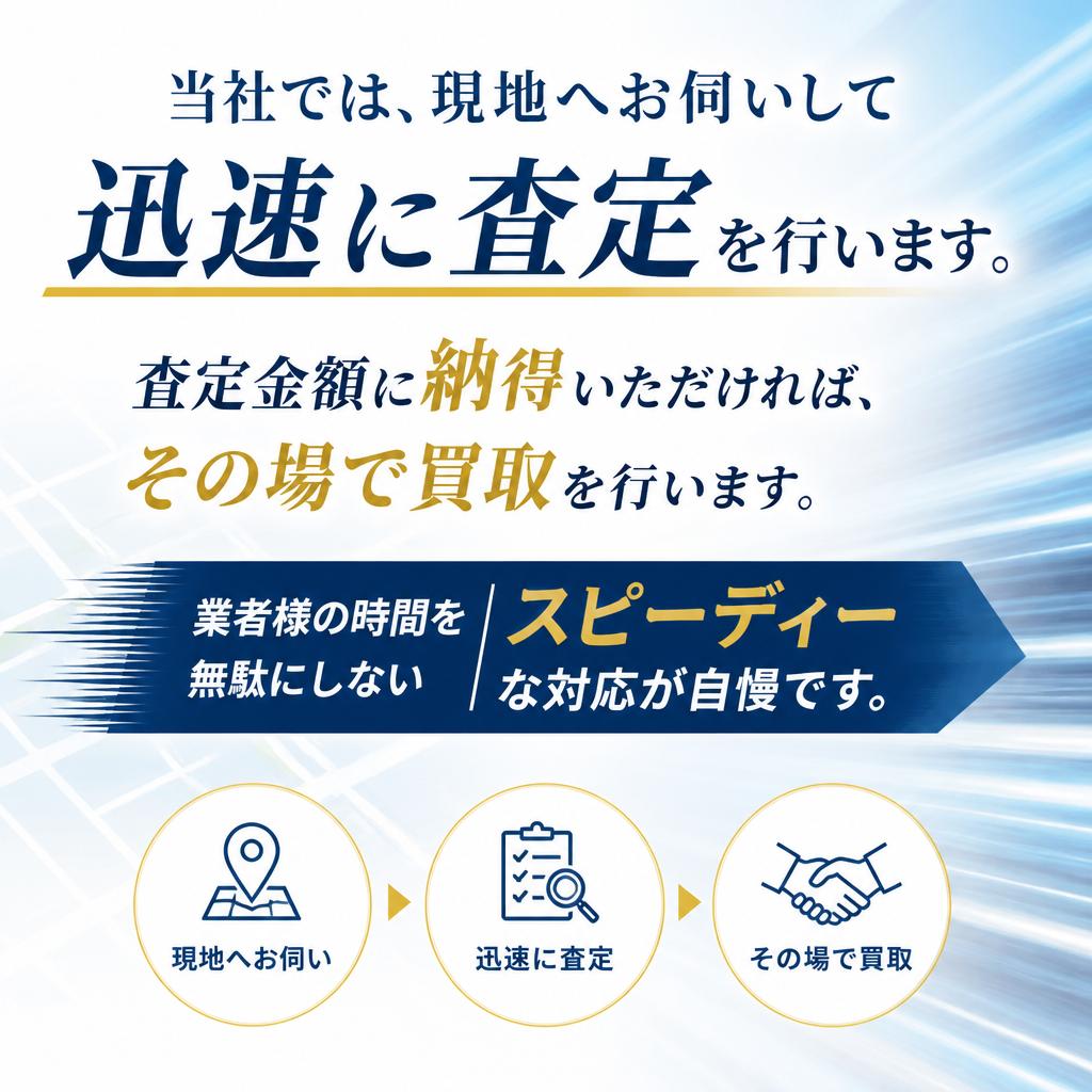 迅速な査定と買取