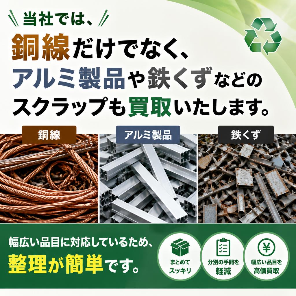 豊富な取扱品目
