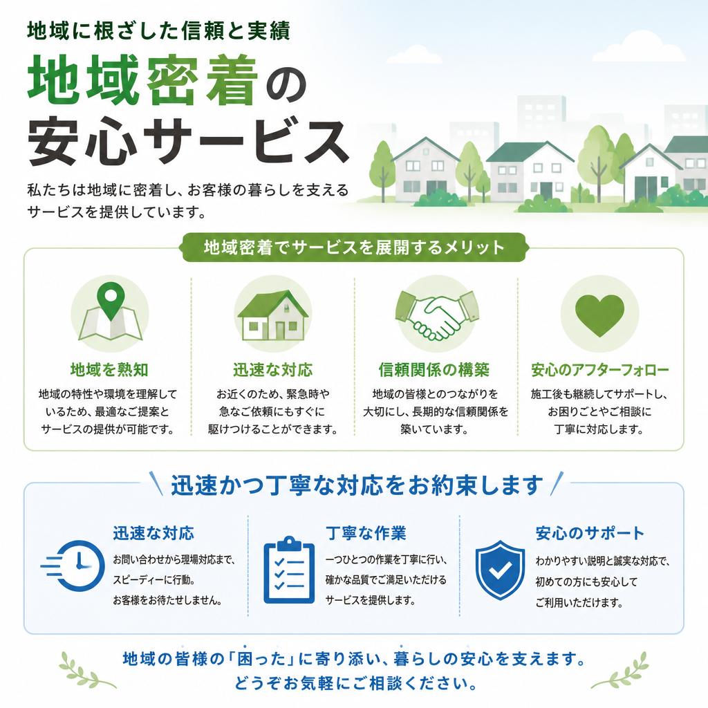 2. 地域密着型業者の強みとは？