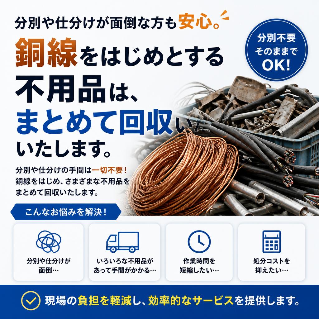 手間いらずの不用品回収