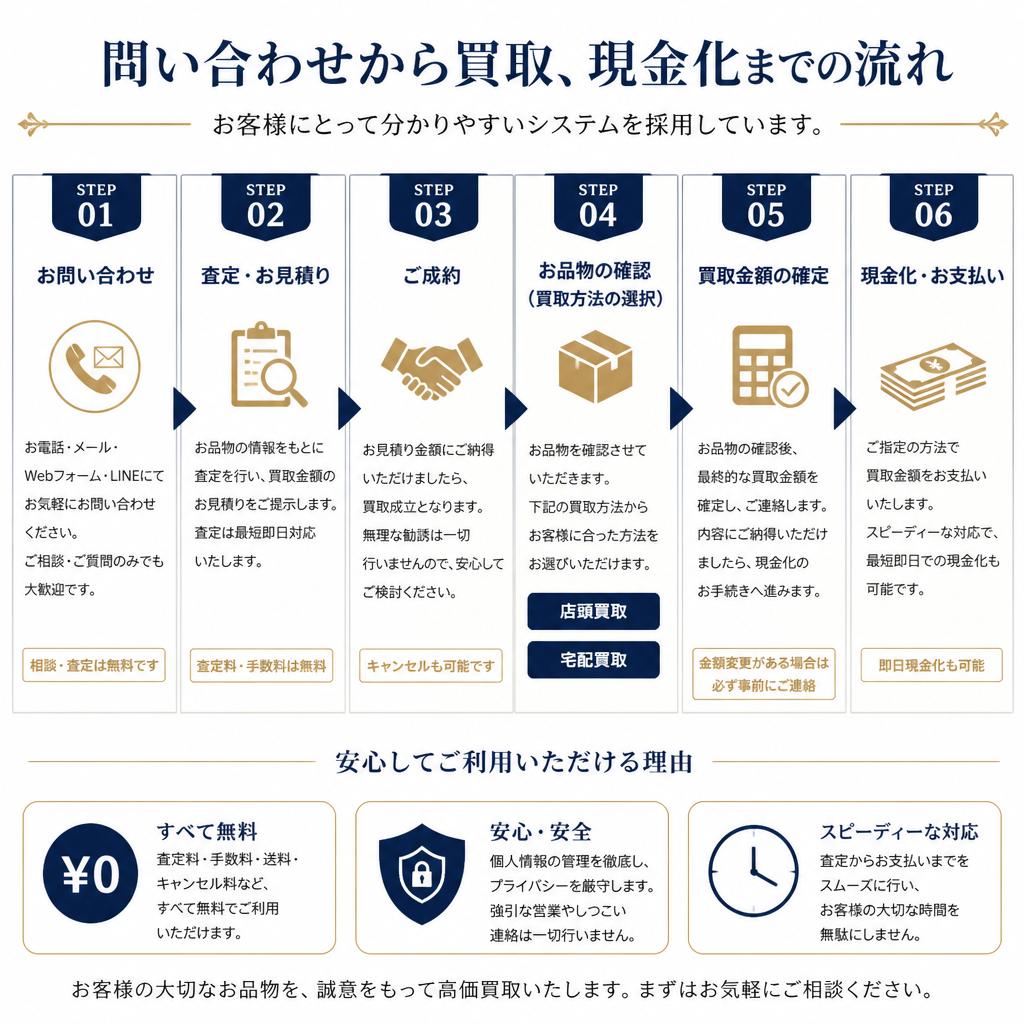 即日現金化の流れ