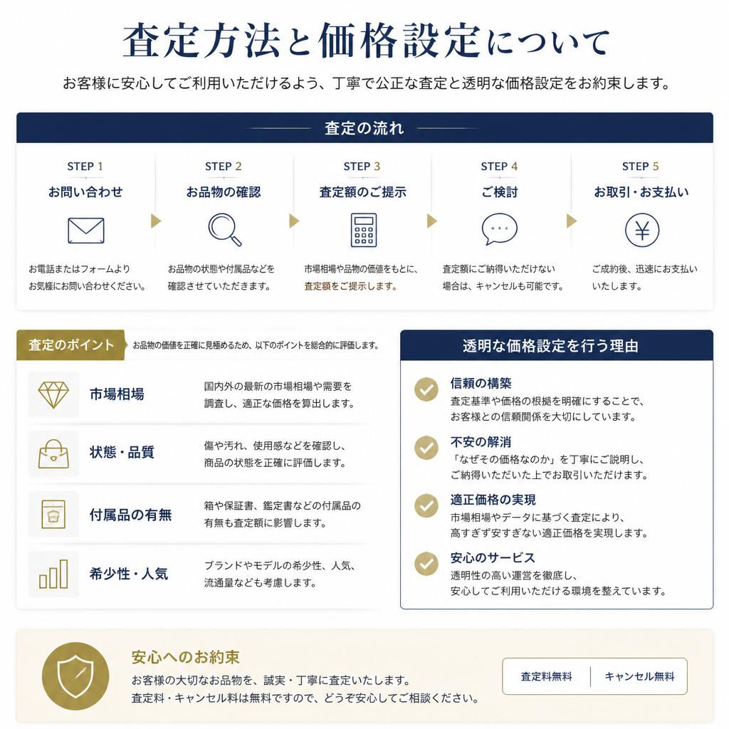 安心の査定と価格透明性