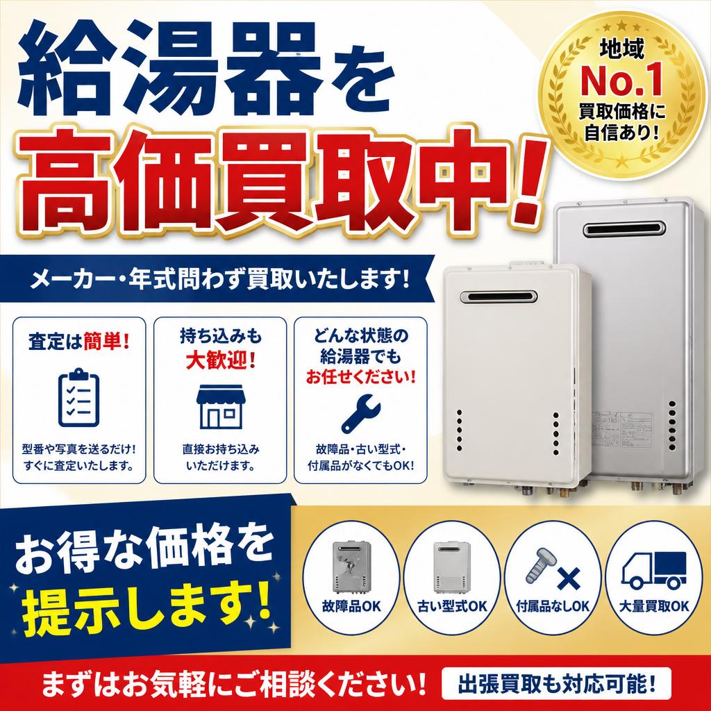 高価買取！あなたの給湯器、いくらになる？