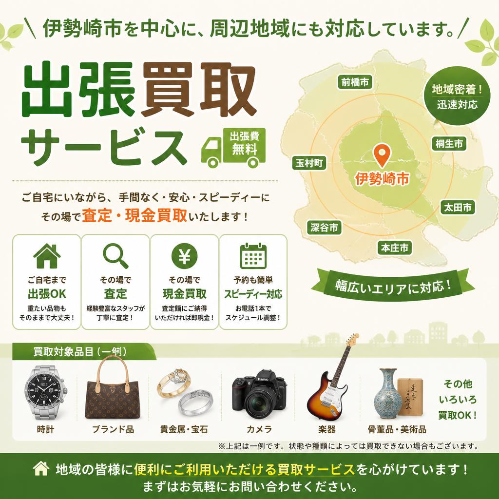 対応エリアは伊勢崎市全域とその周辺