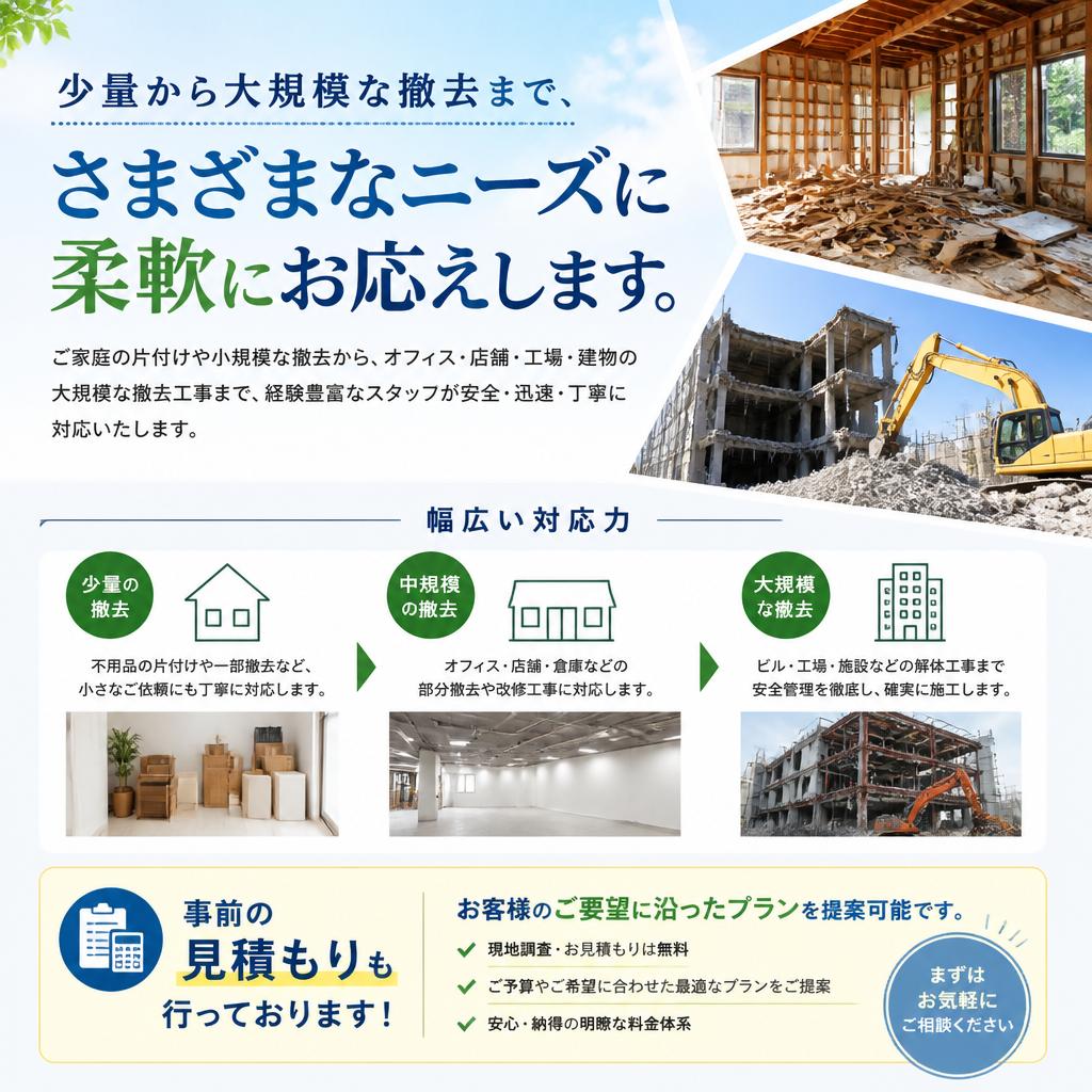 お客様のニーズに合わせた柔軟な対応