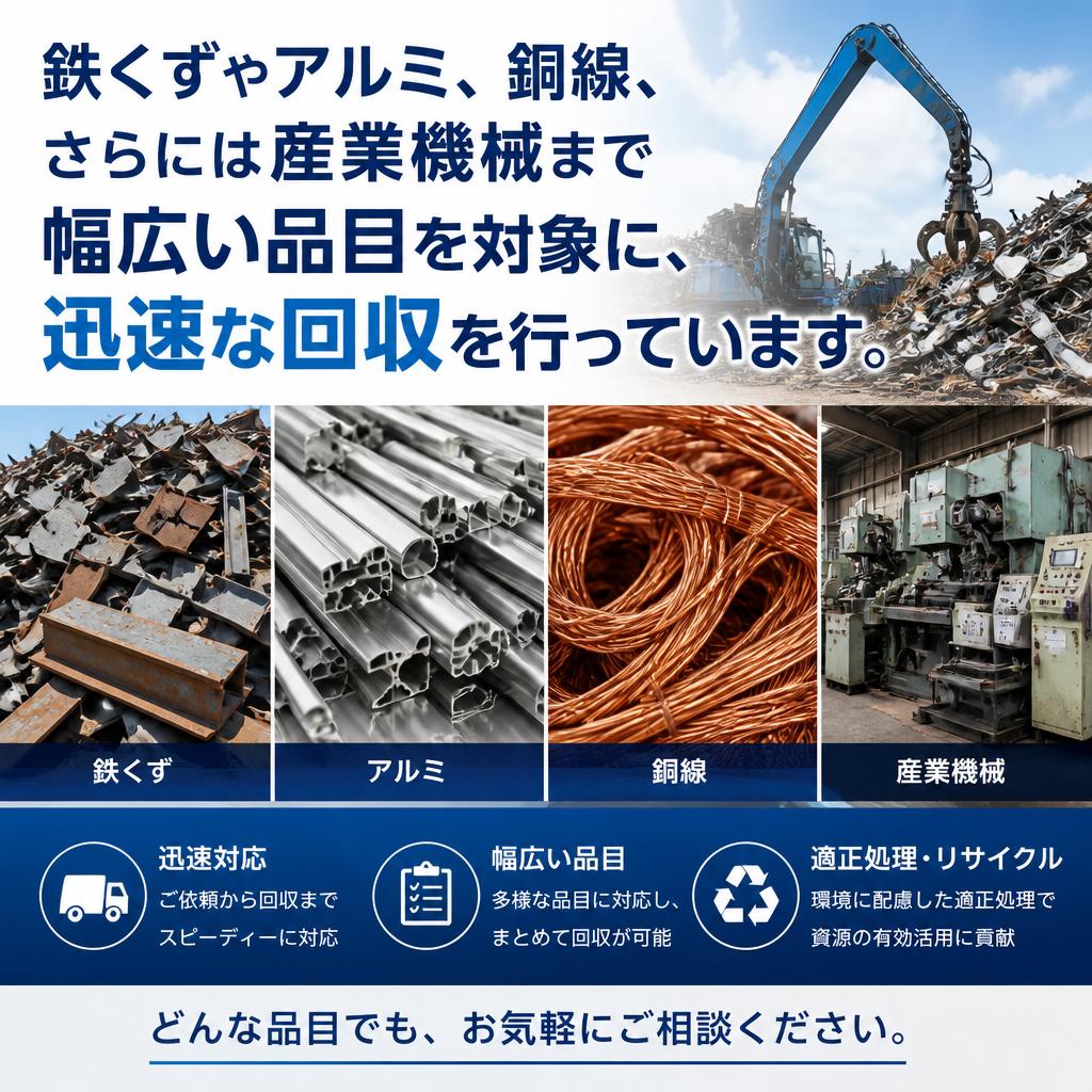 多様な品目に対応