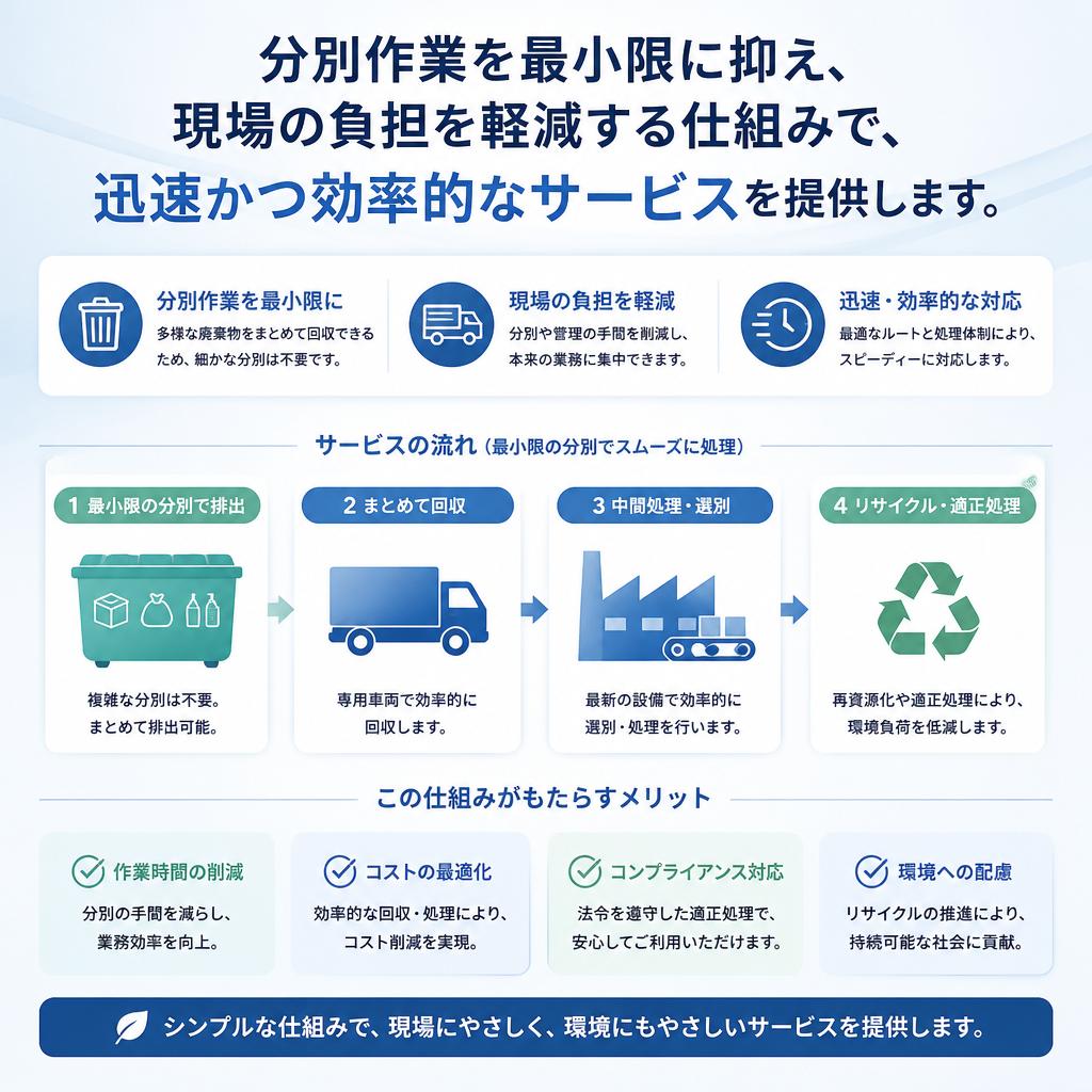 手間いらずのスムーズな回収