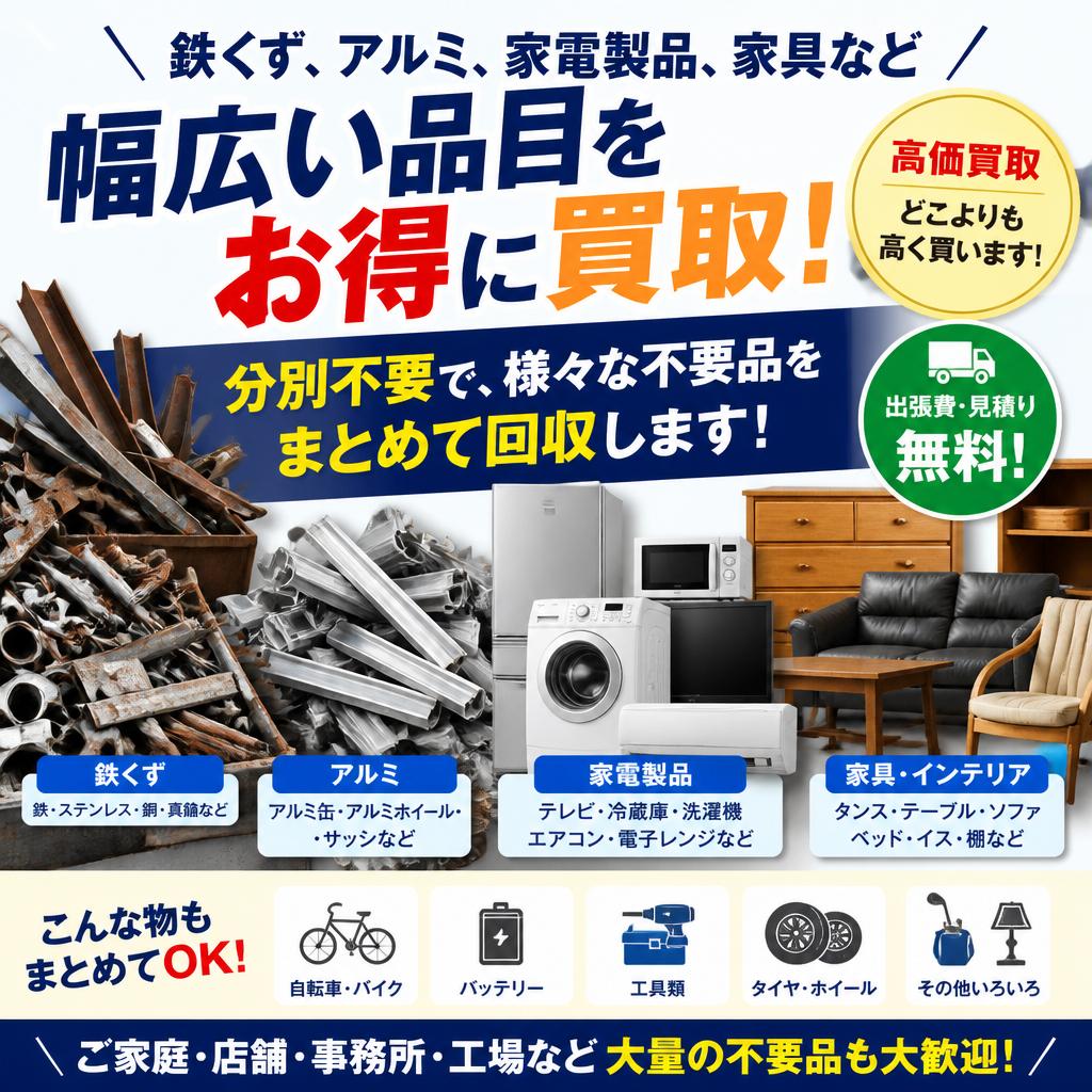 豊富な買取品目