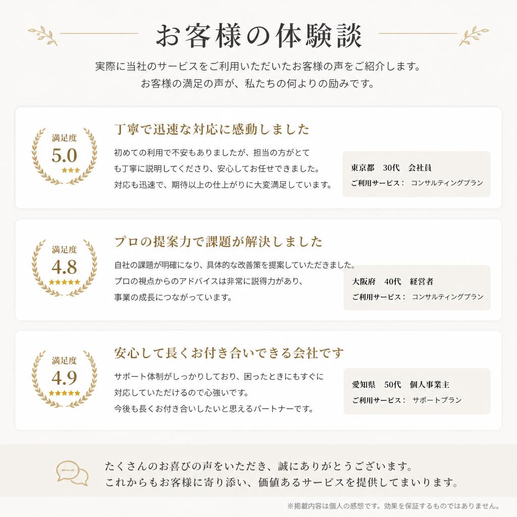 お客様の声