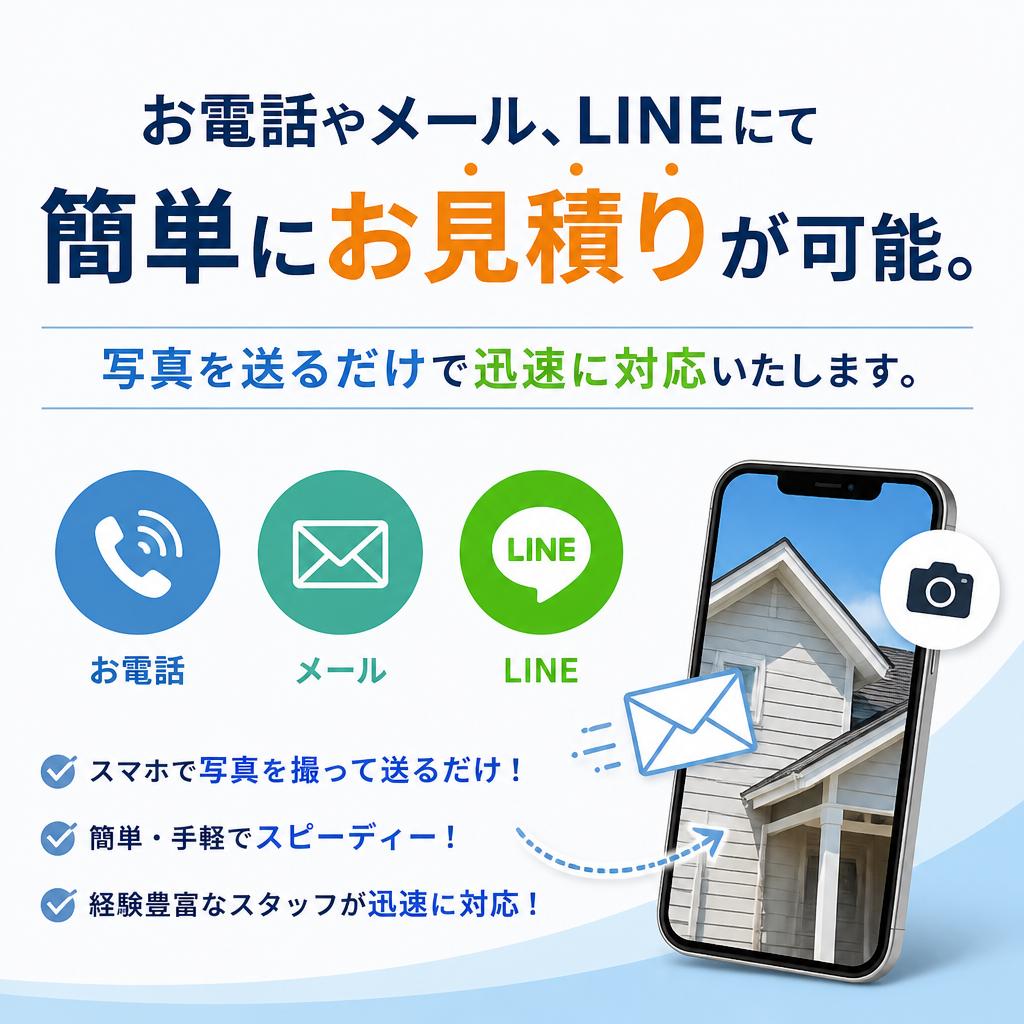 簡単ステップでのお見積り