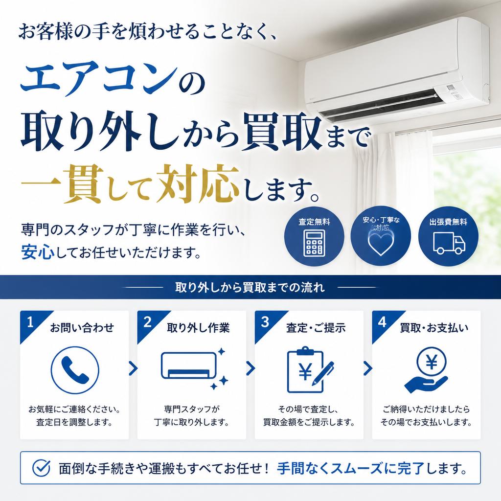 全てお任せ！取り外しから買取まで