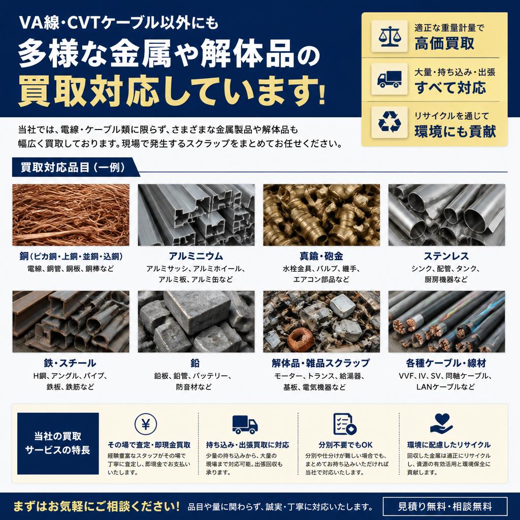 5. 幅広い対応品目