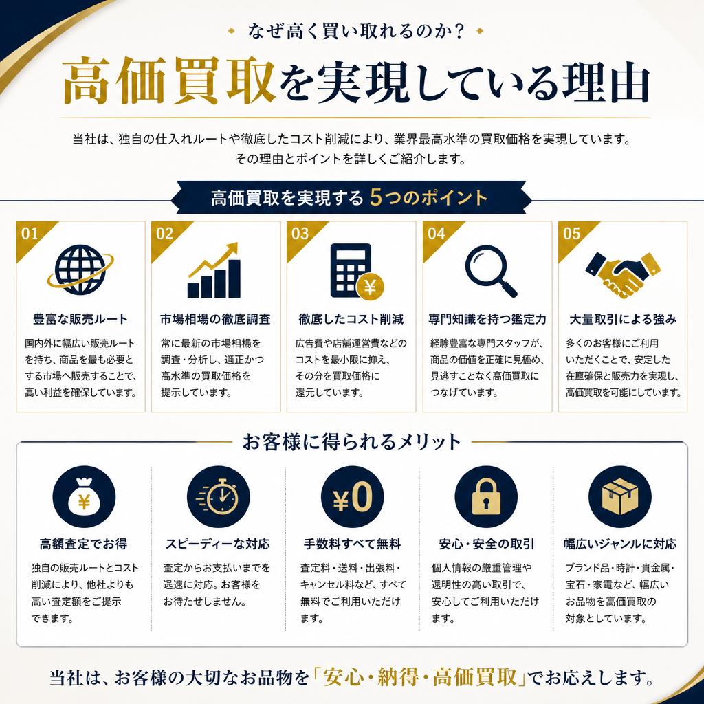 高価買取の理由