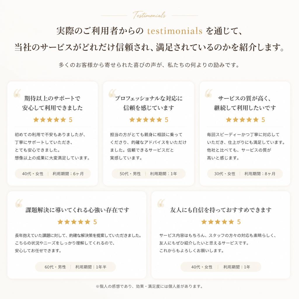 お客様の声