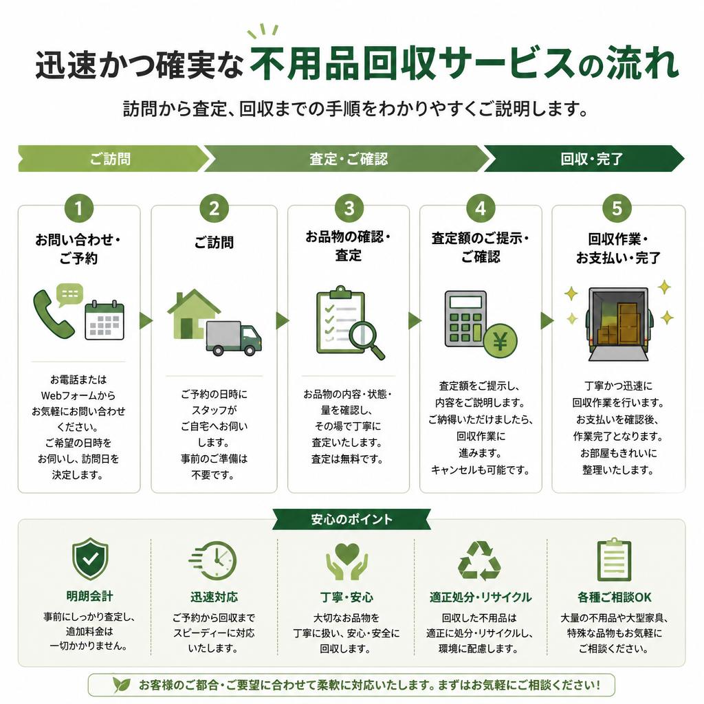 スムーズな不要品回収サービス