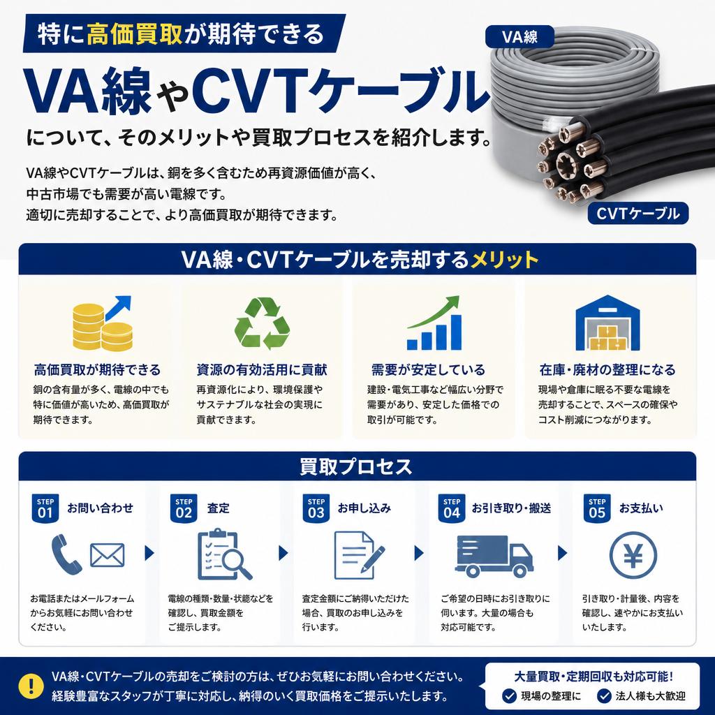 2. VA線・CVTケーブルの即日買取