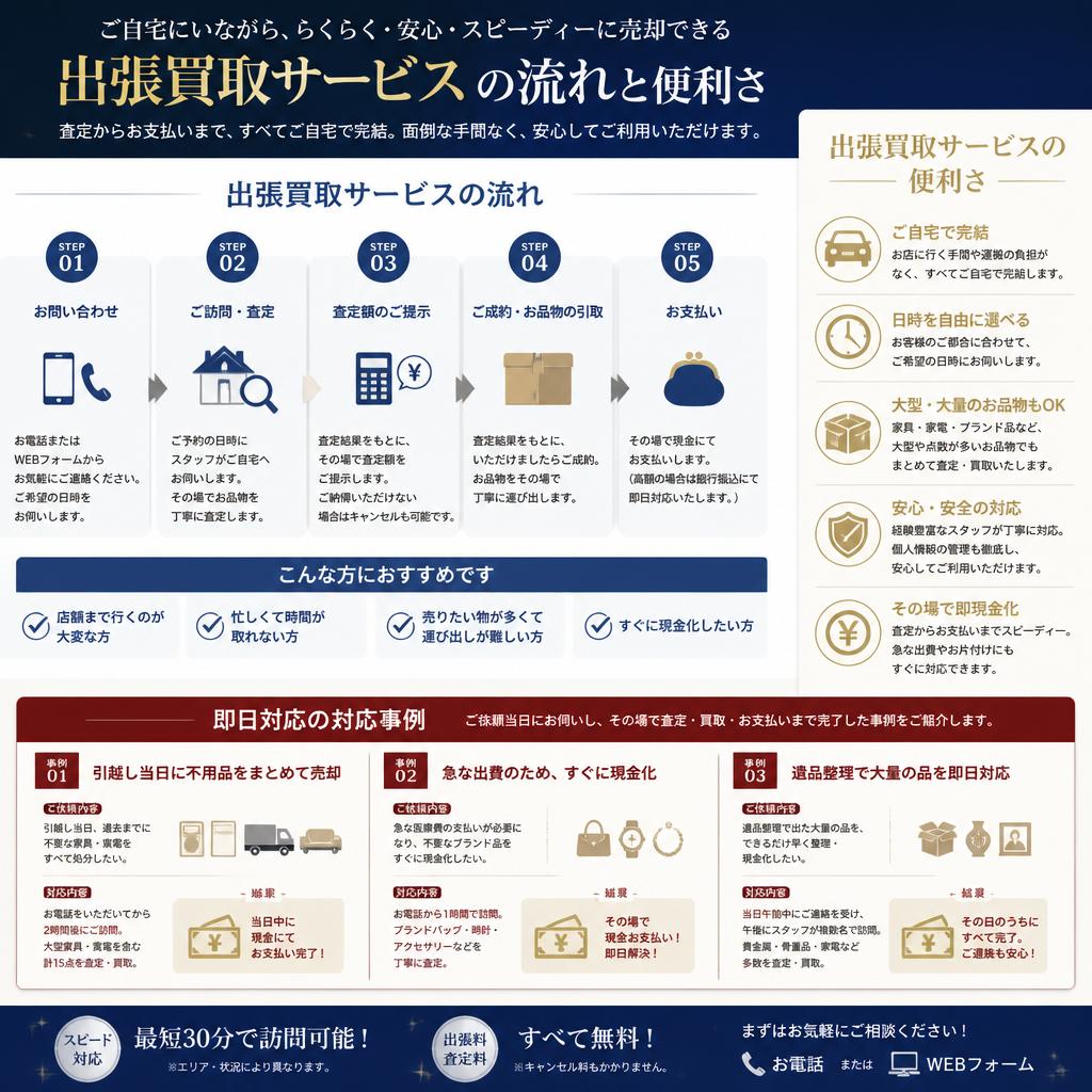 4. 出張買取サービスのご利用方法