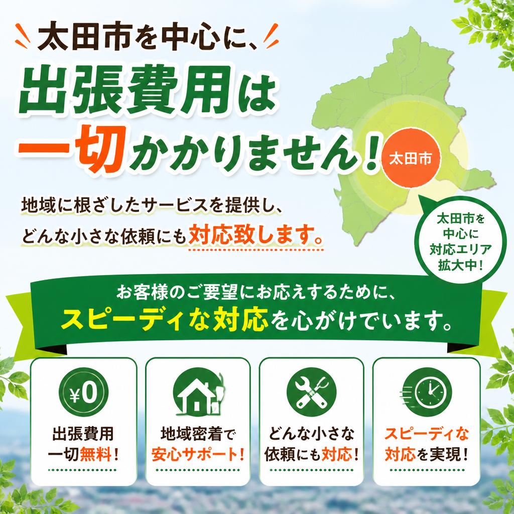 地域密着の出張無料サービス