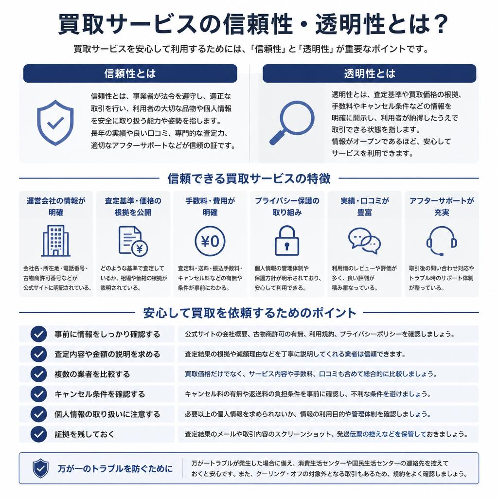 安心して買取を依頼するために