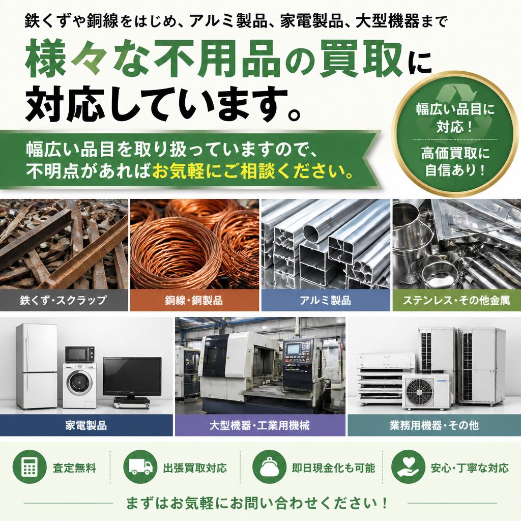 多様な品目への対応