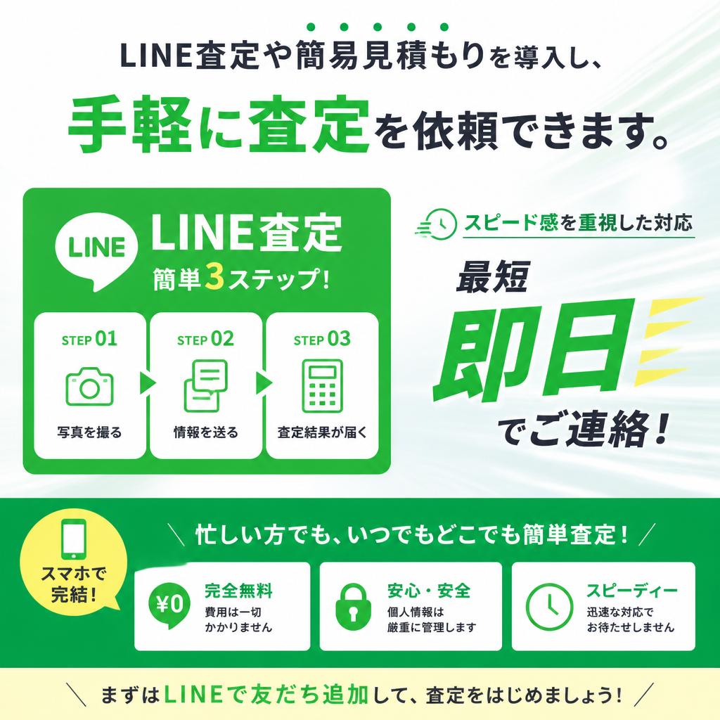 簡単査定でスピーディーな対応