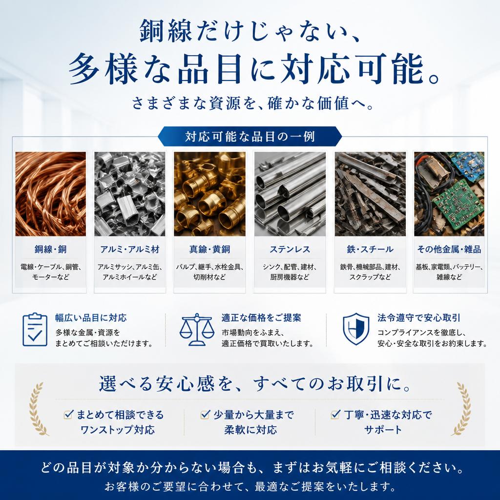 5. さまざまな対応品目