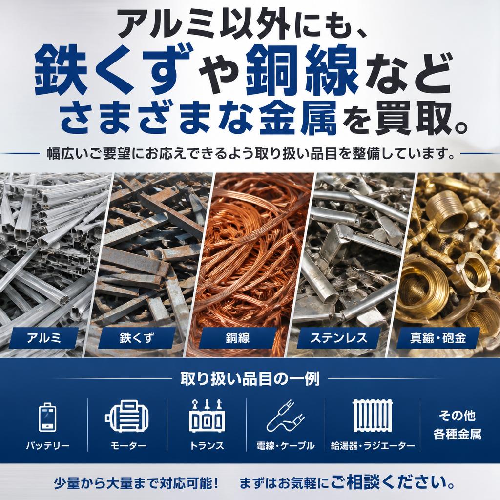 豊富な取扱品目