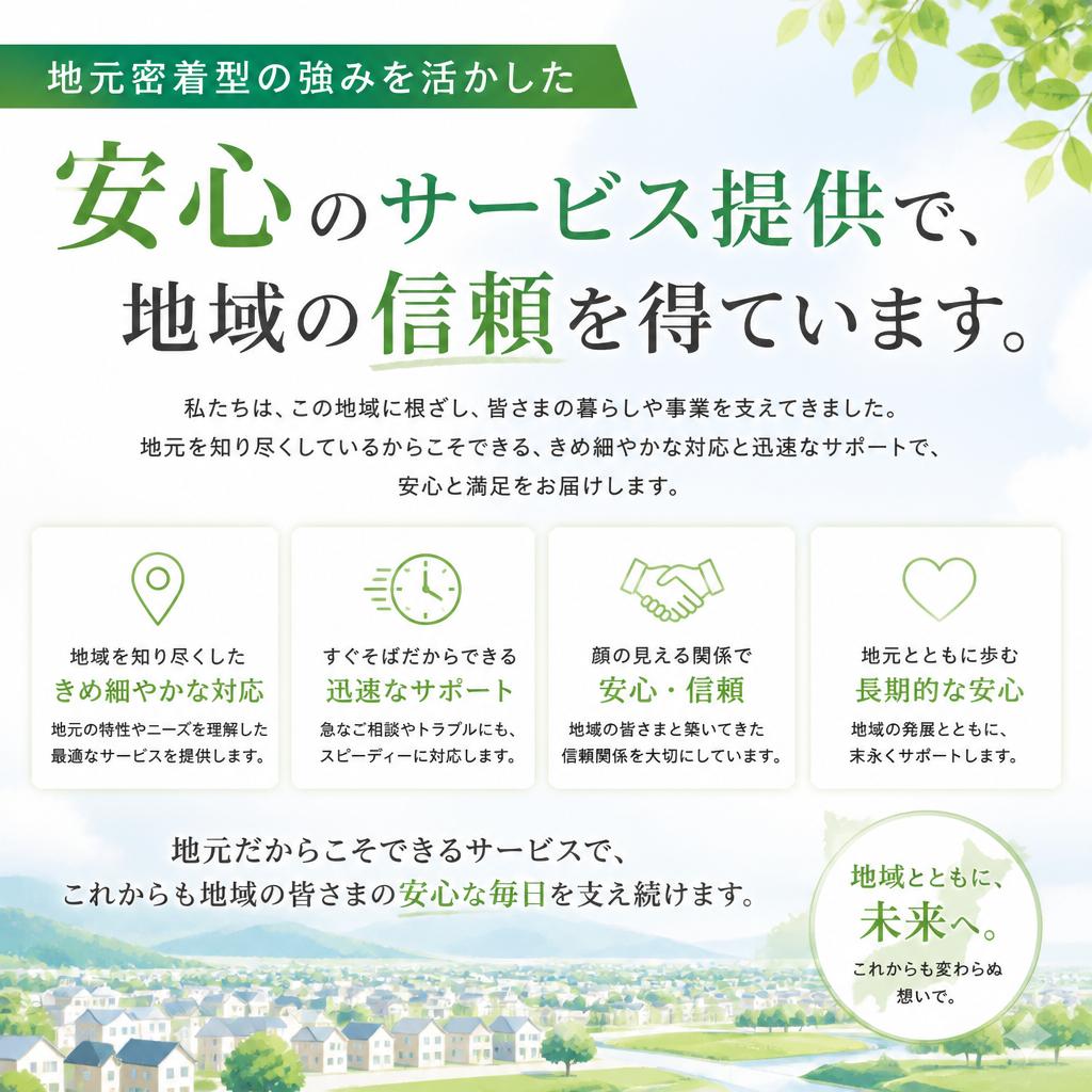 地域密着型の安心サービス