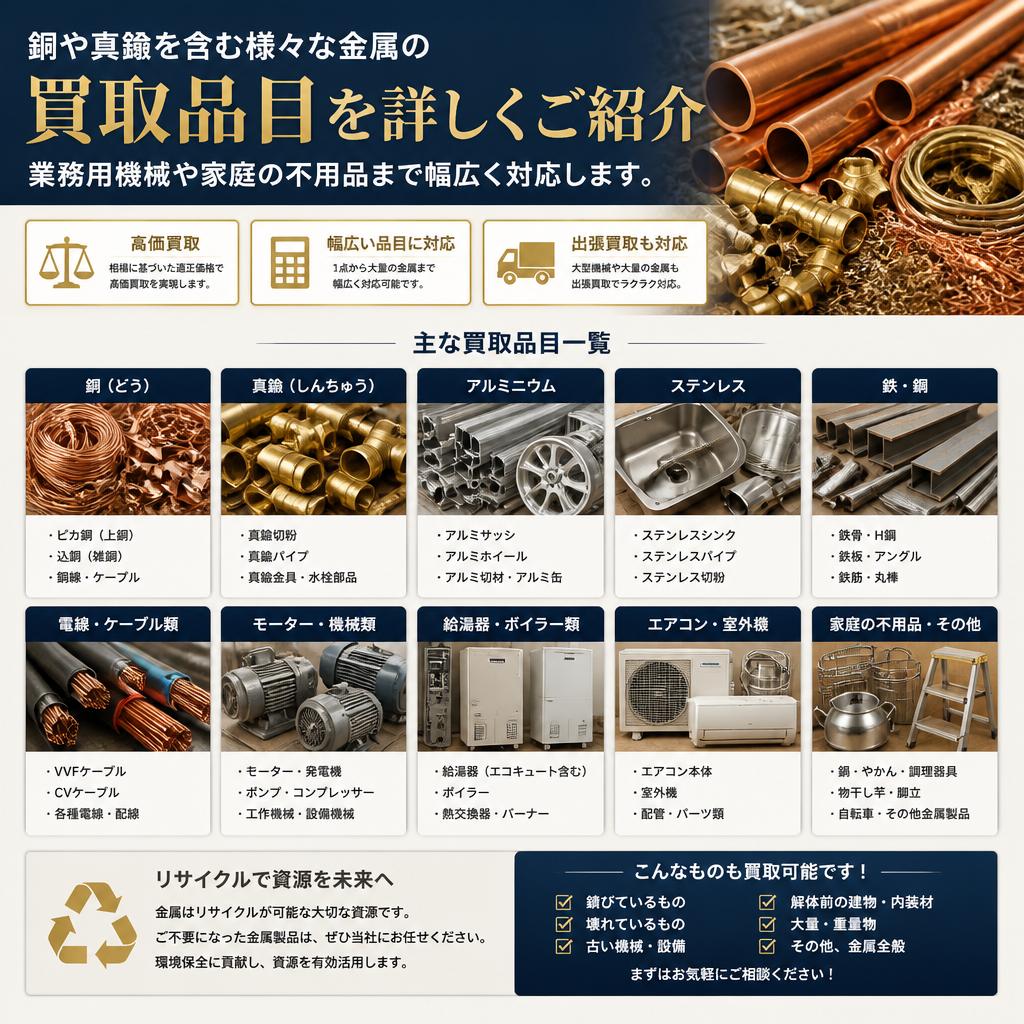具体的な買取品目のご紹介