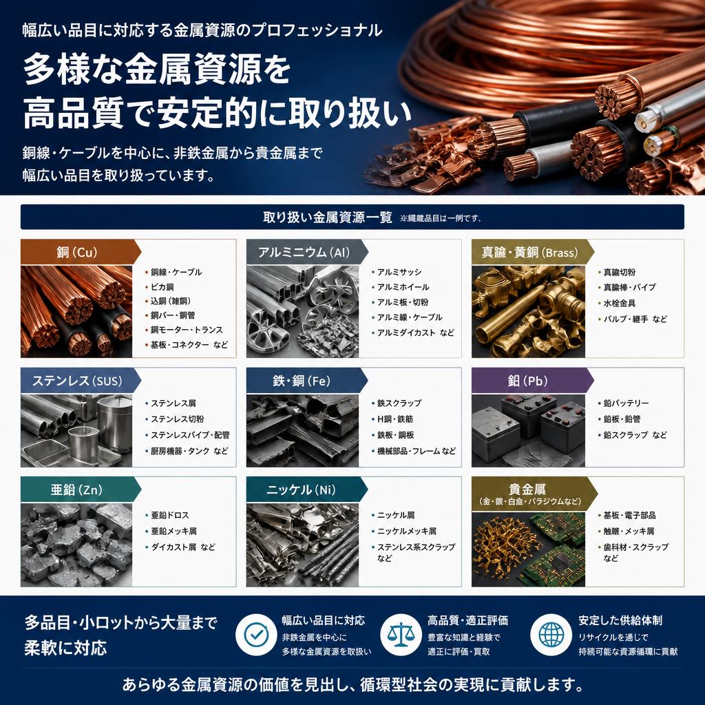 取り扱いの品目
