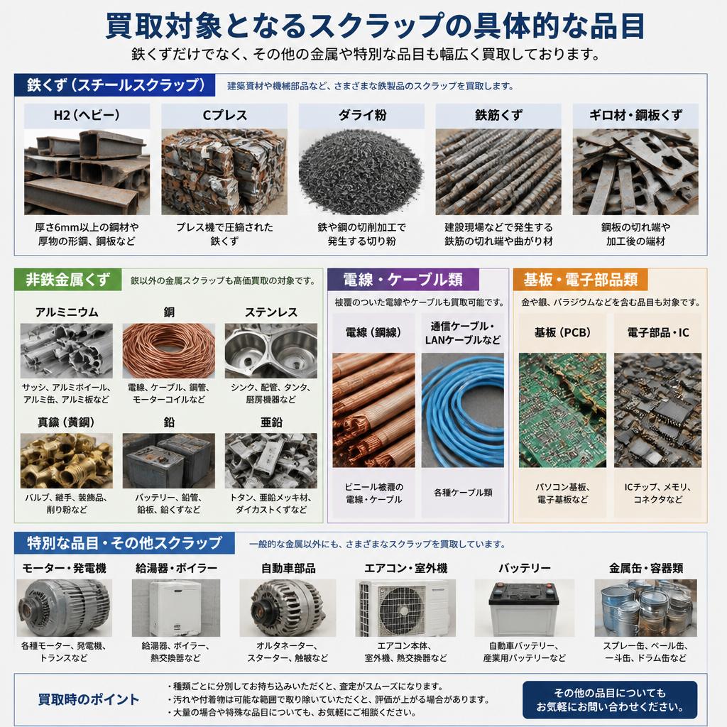 取り扱い品目のご紹介