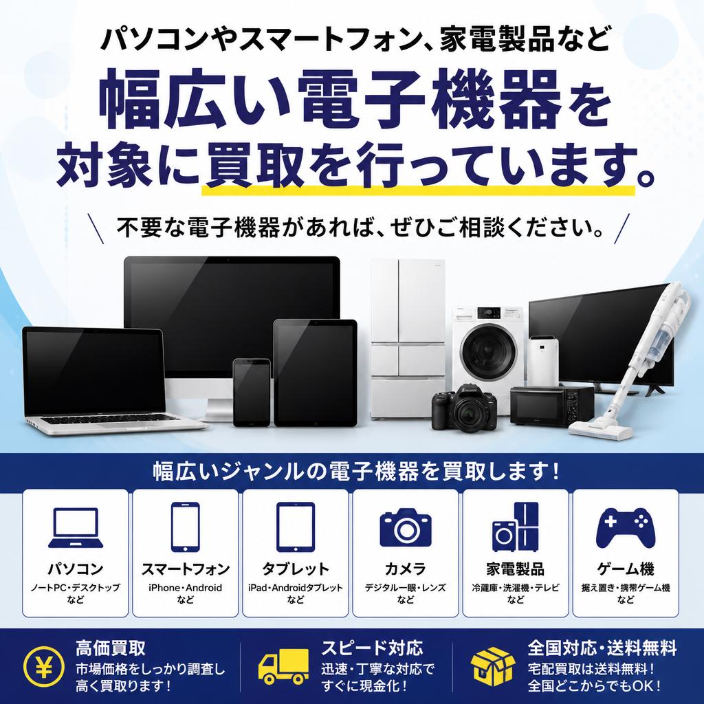豊富な買取品目