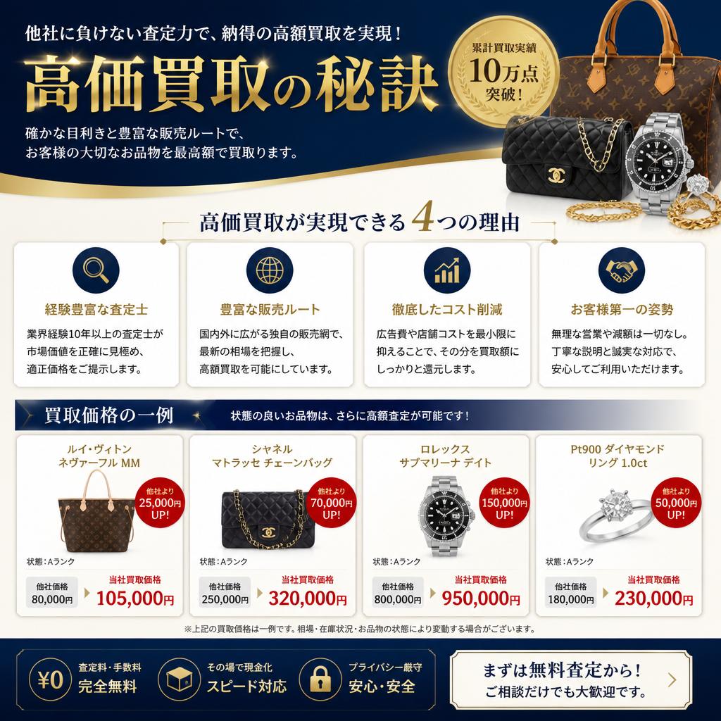 高価買取の理由